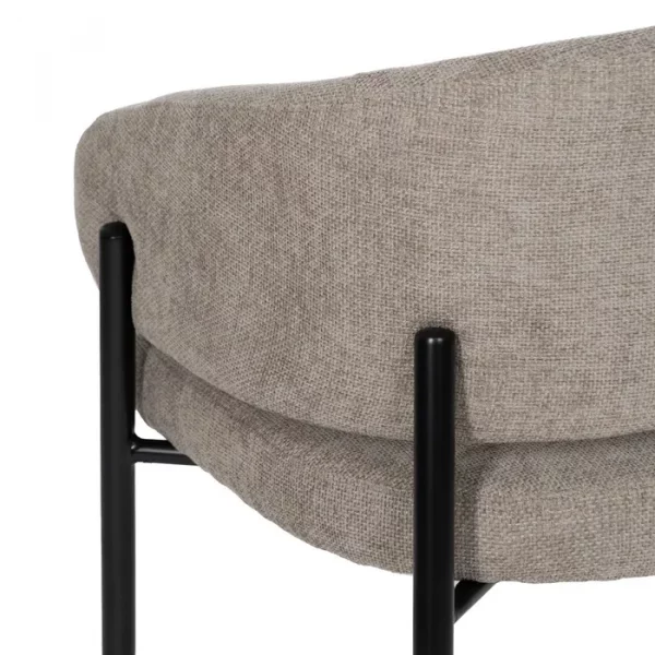 SILLA TAUPE TEJIDO-METAL CONTRACT 60 X 57 X 79 CM - Imagen 10