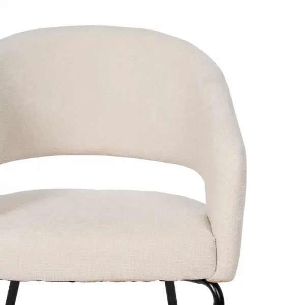 SILLA BLANCO TEJIDO-METAL CONTRACT 57 X 56 X 81 CM - Imagen 5
