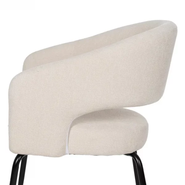 SILLA BLANCO TEJIDO-METAL CONTRACT 57 X 56 X 81 CM - Imagen 7