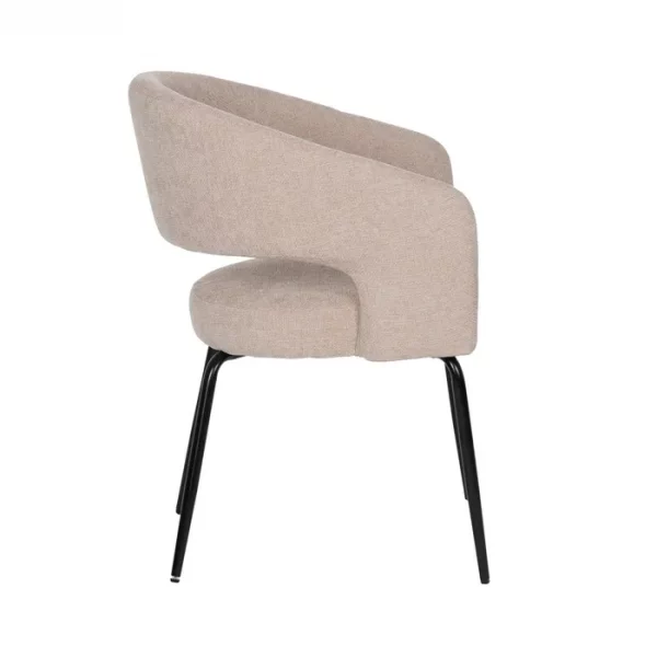 SILLA BEIGE TEJIDO-METAL CONTRACT 57 X 56 X 81 CM - Imagen 3