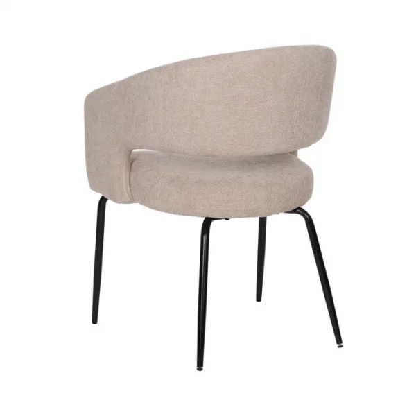 SILLA BEIGE TEJIDO-METAL CONTRACT 57 X 56 X 81 CM - Imagen 4
