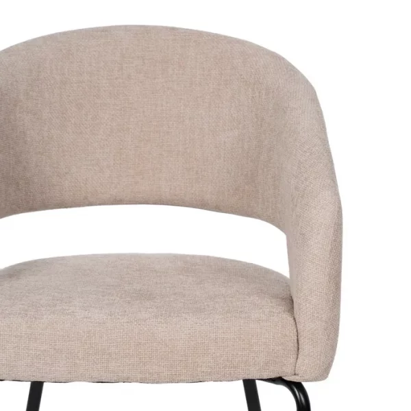 SILLA BEIGE TEJIDO-METAL CONTRACT 57 X 56 X 81 CM - Imagen 5