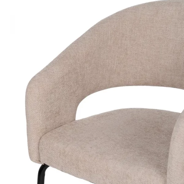 SILLA BEIGE TEJIDO-METAL CONTRACT 57 X 56 X 81 CM - Imagen 6