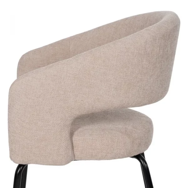 SILLA BEIGE TEJIDO-METAL CONTRACT 57 X 56 X 81 CM - Imagen 7