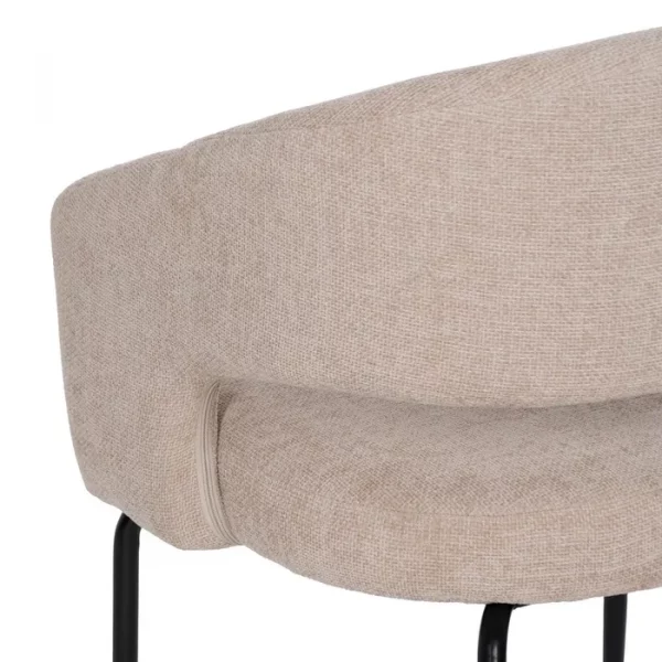 SILLA BEIGE TEJIDO-METAL CONTRACT 57 X 56 X 81 CM - Imagen 12