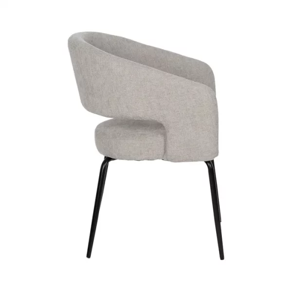 SILLA TAUPE TEJIDO-METAL CONTRACT 57 X 56 X 81 CM - Imagen 3