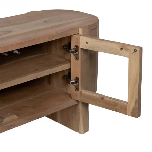 MUEBLE TV NATURAL MADERA DE ACACIA SALÓN 180 X 50 X 40 CM - Imagen 6