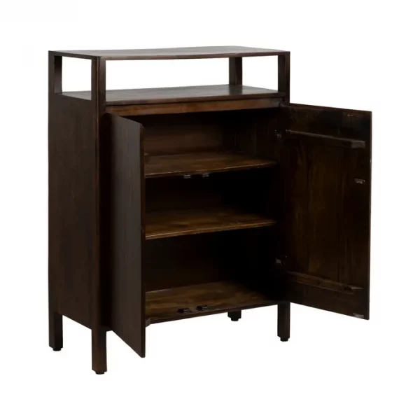 ARMARIO MARRÓN MADERA DE MANGO SALÓN 94 X 40 X 120 CM - Imagen 4