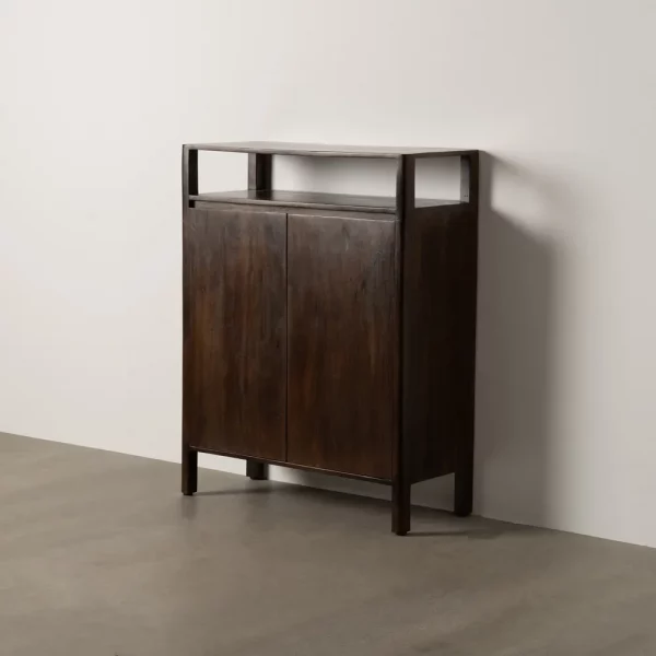 ARMARIO MARRÓN MADERA DE MANGO SALÓN 94 X 40 X 120 CM - Imagen 2