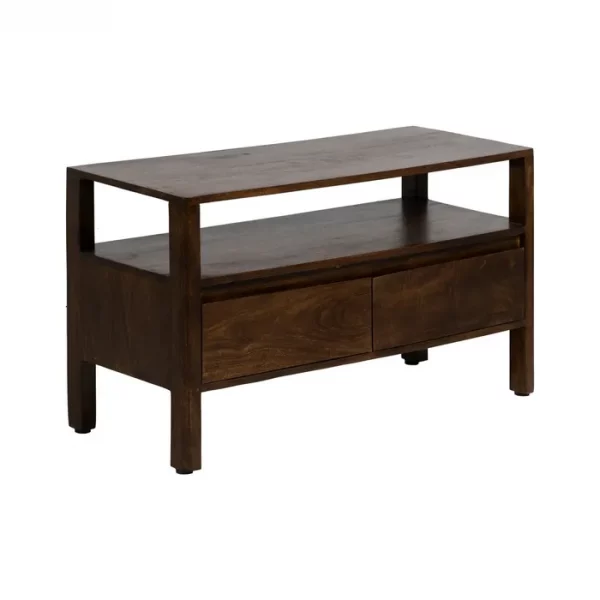 MUEBLE AUXILIAR MARRÓN MADERA DE MANGO 97 X 40 X 55 CM - Imagen 2