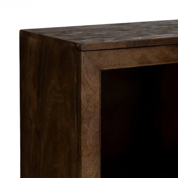 VITRINA MARRÓN MADERA DE MANGO SALÓN 80 X 40 X 140 CM - Imagen 4