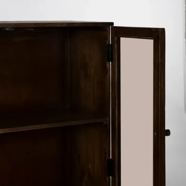 VITRINA MARRÓN MADERA DE MANGO SALÓN 80 X 40 X 140 CM - Imagen 6