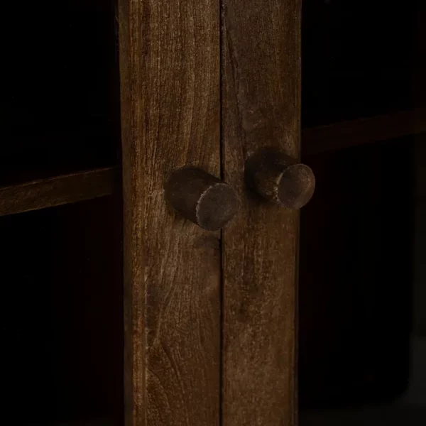 VITRINA MARRÓN MADERA DE MANGO SALÓN 80 X 40 X 140 CM - Imagen 7