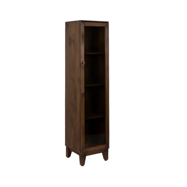 VITRINA MARRÓN MADERA DE MANGO SALÓN 40 X 40 X 180 CM - Imagen 2