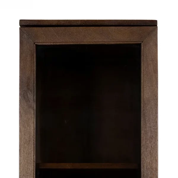 VITRINA MARRÓN MADERA DE MANGO SALÓN 40 X 40 X 180 CM - Imagen 5