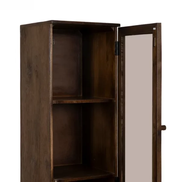 VITRINA MARRÓN MADERA DE MANGO SALÓN 40 X 40 X 180 CM - Imagen 6
