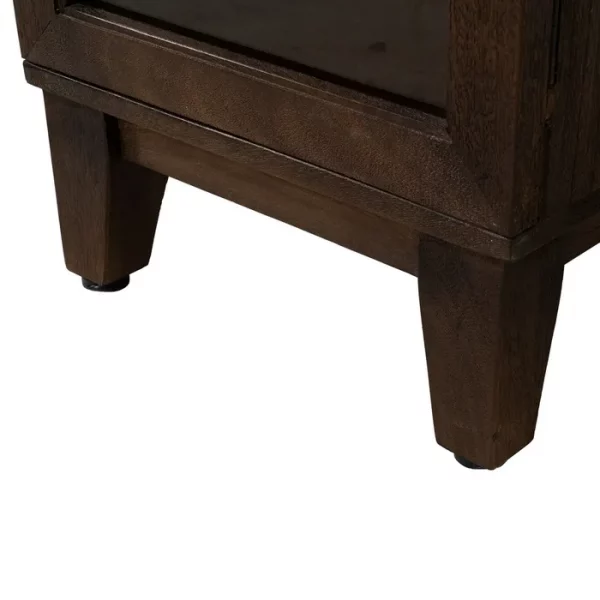 VITRINA MARRÓN MADERA DE MANGO SALÓN 40 X 40 X 180 CM - Imagen 10