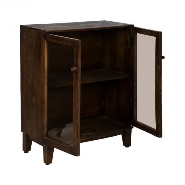ARMARIO MARRÓN MADERA DE MANGO SALÓN 80 X 40 X 100 CM - Imagen 4