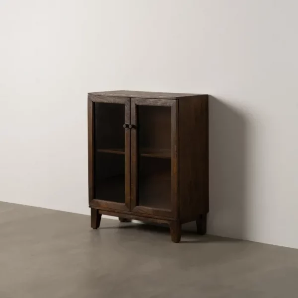 ARMARIO MARRÓN MADERA DE MANGO SALÓN 80 X 40 X 100 CM - Imagen 2