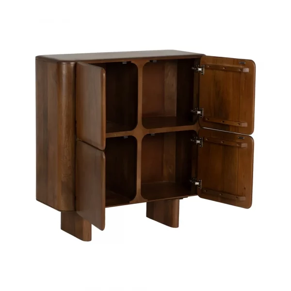 ARMARIO MARRÓN MADERA DE MANGO SALÓN 104 X 45 X 110 CM - Imagen 4