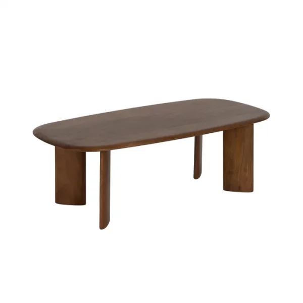 MESA CENTRO MARRÓN MADERA DE MANGO SALÓN 120 X 60 X 40 CM - Imagen 2