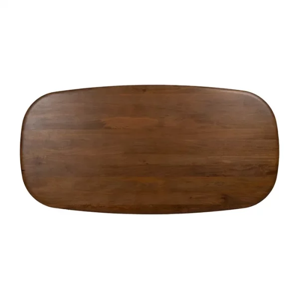 MESA COMEDOR MARRÓN MADERA DE MANGO 200 X 100 X 76 CM - Imagen 7