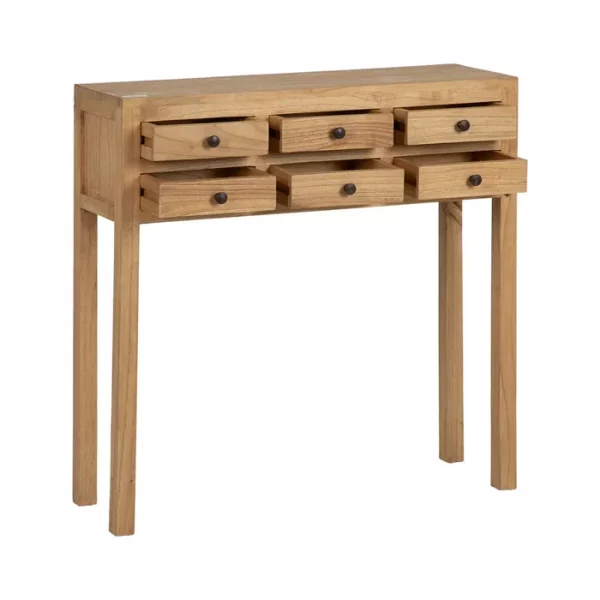 CONSOLA NATURAL MADERA MINDI ENTRADA 85 X 26 X 85 CM - Imagen 4