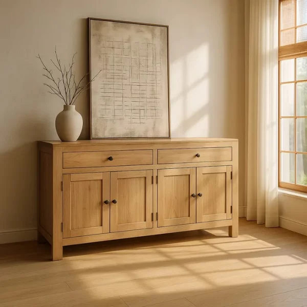 APARADOR NATURAL MADERA MINDI SALÓN 140 X 40 X 82 CM