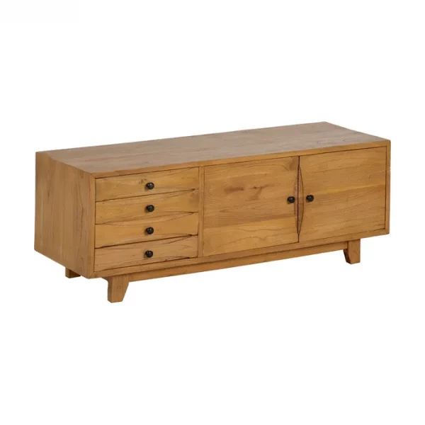 MUEBLE TV NATURAL MADERA MINDI SALÓN 120 X 40 X 45 CM - Imagen 2