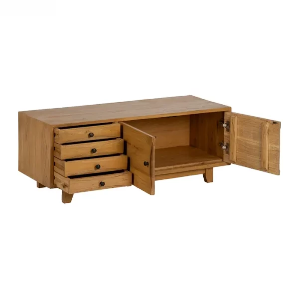 MUEBLE TV NATURAL MADERA MINDI SALÓN 120 X 40 X 45 CM - Imagen 3