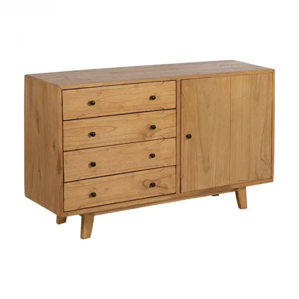 APARADOR NATURAL MADERA MINDI SALÓN 130 X 40 X 80 CM - Imagen 2
