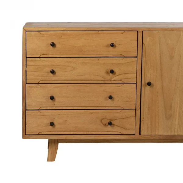 APARADOR NATURAL MADERA MINDI SALÓN 130 X 40 X 80 CM - Imagen 5