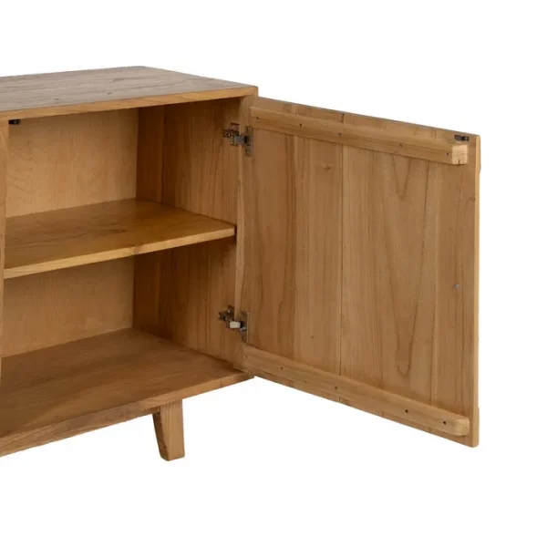 APARADOR NATURAL MADERA MINDI SALÓN 130 X 40 X 80 CM - Imagen 7