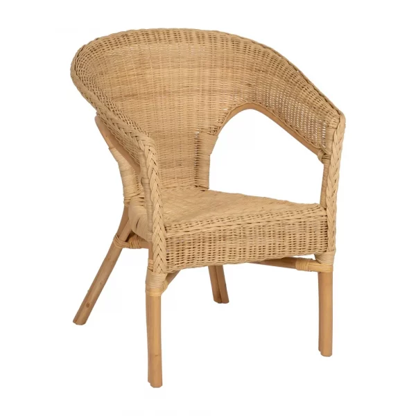 SILLA NATURAL RATÁN SALÓN 60 X 58 X 80 CM - Imagen 2