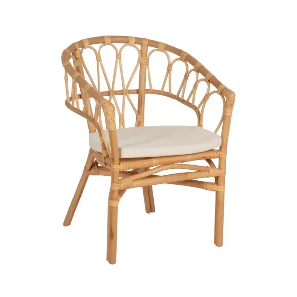 SILLA NATURAL RATÁN SALÓN 58 X 59 X 78 CM - Imagen 2
