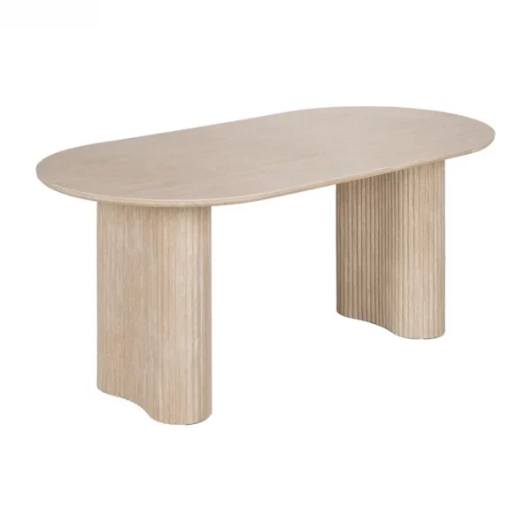 MESA COMEDOR BEIGE PIEDRA MDF DECORACIÓN 180 X 90 X 76 CM - Imagen 3