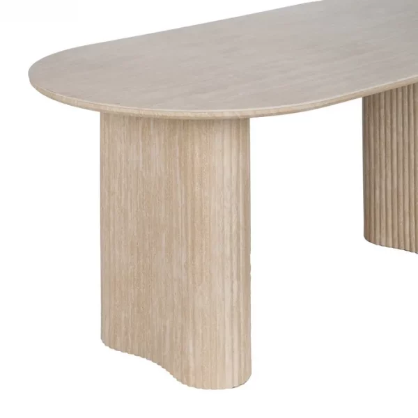 MESA COMEDOR BEIGE PIEDRA MDF DECORACIÓN 180 X 90 X 76 CM - Imagen 6
