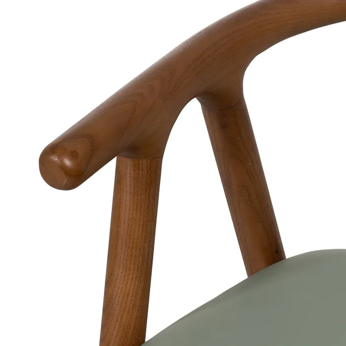 SILLA MARRÓN-VERDE MADERA DE OLMO 47 X 46 X 71 CM - Imagen 6