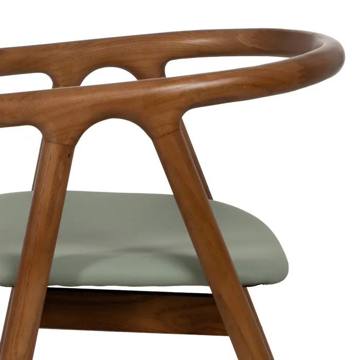 SILLA MARRÓN-VERDE MADERA DE OLMO 47 X 46 X 71 CM - Imagen 7