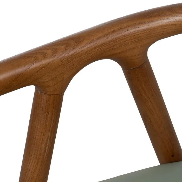 SILLA MARRÓN-VERDE MADERA DE OLMO 47 X 46 X 71 CM - Imagen 8