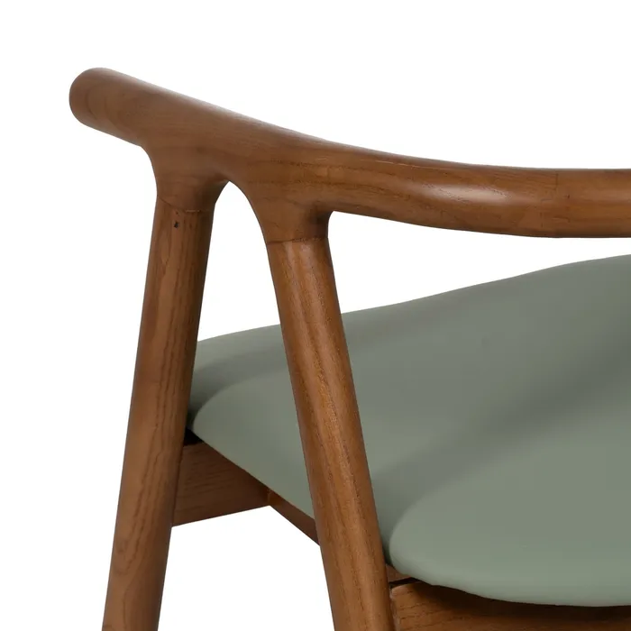 SILLA MARRÓN-VERDE MADERA DE OLMO 47 X 46 X 71 CM - Imagen 10