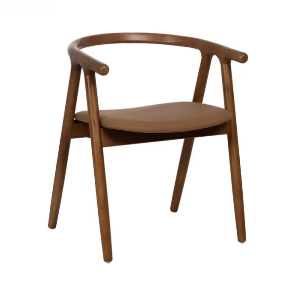 SILLA AMARILLO-MARRÓN MADERA DE OLMO 47 X 46 X 71 CM - Imagen 2
