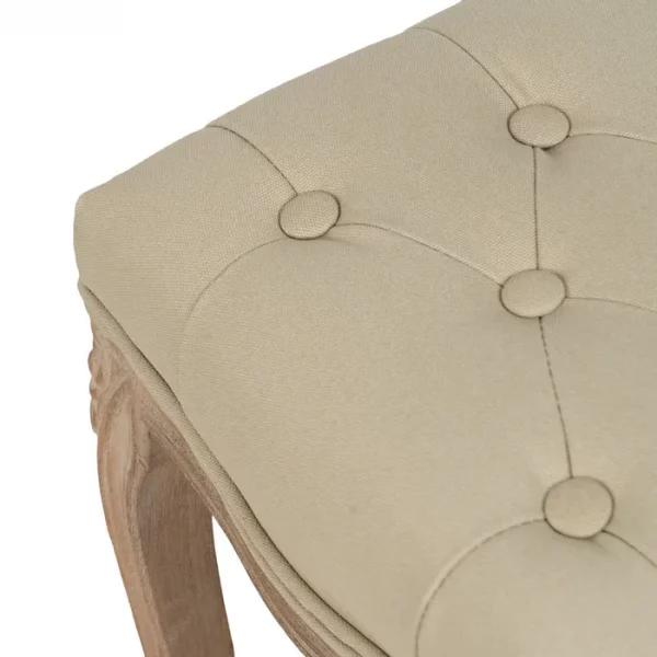 BANQUETA NATURAL-BEIGE TEJIDO-MADERA 110 X 36 X 47 CM - Imagen 3