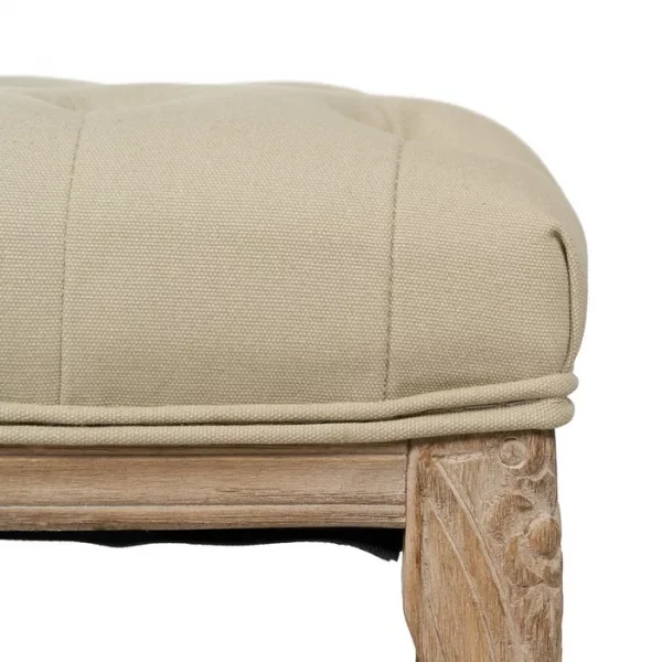 BANQUETA NATURAL-BEIGE TEJIDO-MADERA 110 X 36 X 47 CM - Imagen 5
