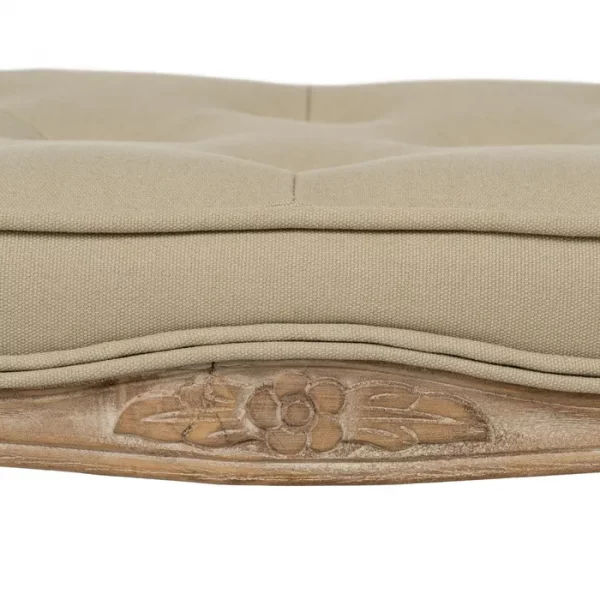 BANQUETA NATURAL-BEIGE TEJIDO-MADERA 50 X 36 X 47 CM - Imagen 6