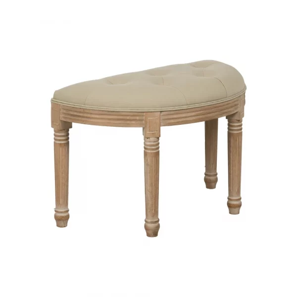 BANQUETA NATURAL-BEIGE TEJIDO-MADERA 70 X 36 X 48 CM - Imagen 2