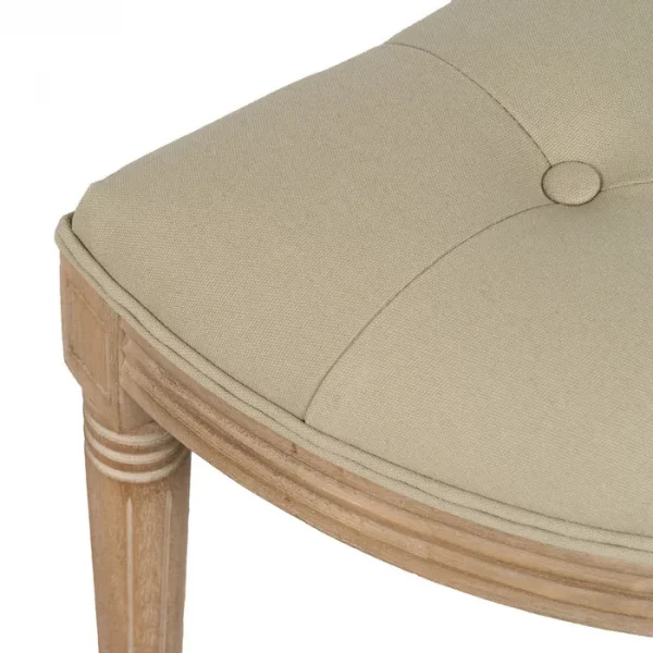 BANQUETA NATURAL-BEIGE TEJIDO-MADERA 70 X 36 X 48 CM - Imagen 3