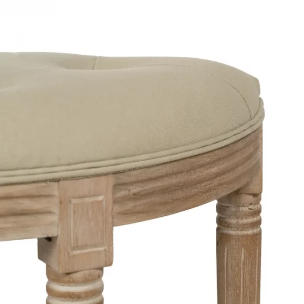 BANQUETA NATURAL-BEIGE TEJIDO-MADERA 70 X 36 X 48 CM - Imagen 5