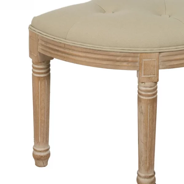 BANQUETA NATURAL-BEIGE TEJIDO-MADERA 70 X 36 X 48 CM - Imagen 6
