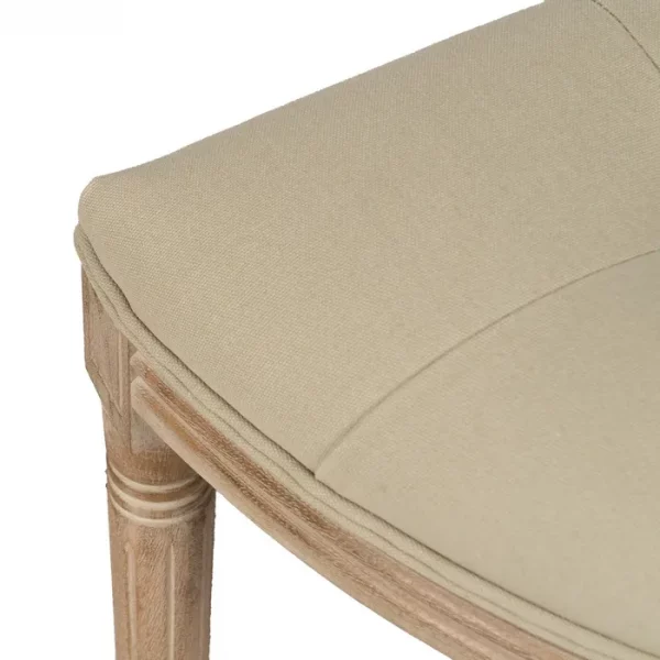 BANQUETA NATURAL-BEIGE TEJIDO-MADERA 125 X 45 X 48 CM - Imagen 3